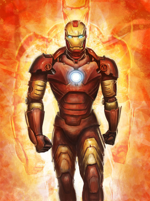 walking iron man