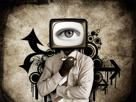 Create an Artistic One Eye TV Man in a Grunge Vector Design | Naldz ...