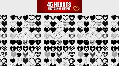 free heart photoshop custom shapes