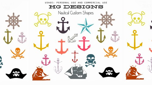 nautical photoshop custom shapes