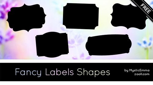 free labels photoshop custom shapes