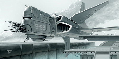 cool spaceship illustration