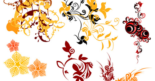 swirl flower vector