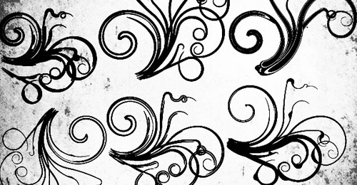 free swirl floral vector