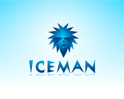 iceman blue logo design