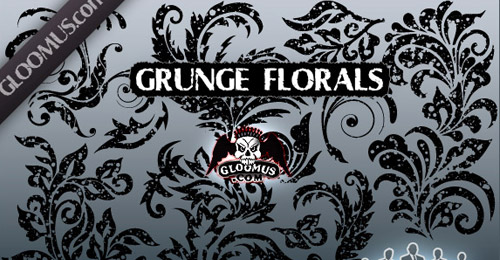 vector grunge florals