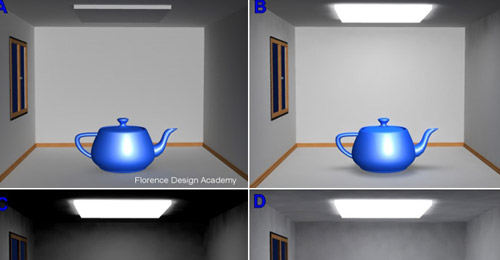 Glowing Material with Mental Ray