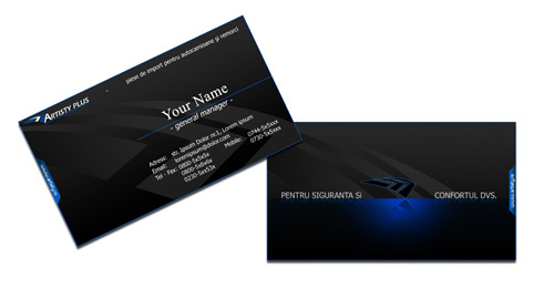 black business card psd 