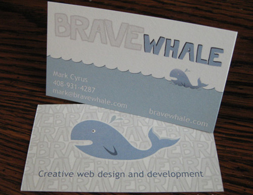 brave whale custom card