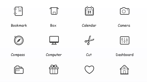 simple vector icon sets