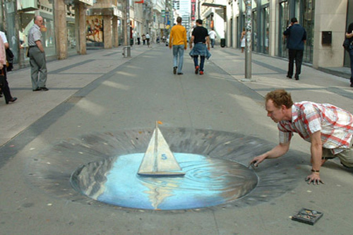 amazing 3d street painting