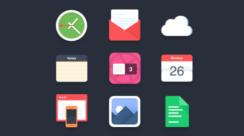 free mobile flat icons