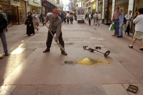 cute street 3d painting