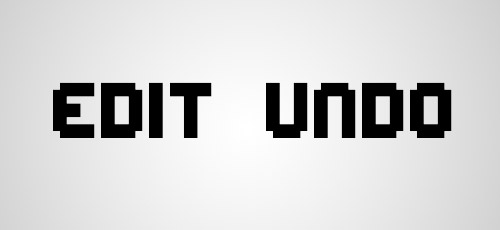 edit undo bitmap font
