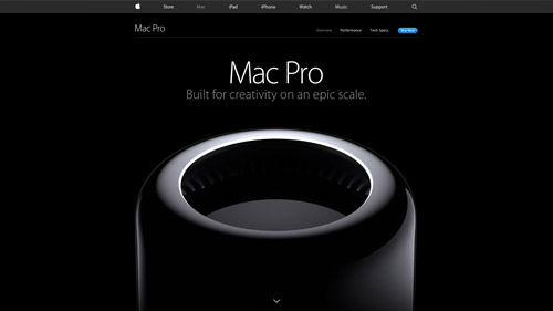 mac pro website dark