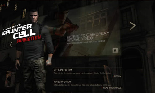 Splinter Cell Conviction Game Website