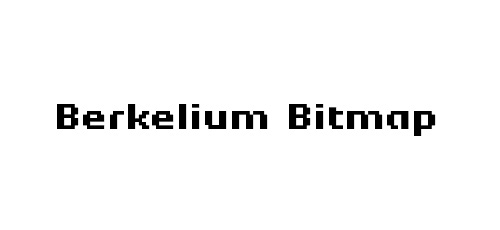 berkelium pixel font