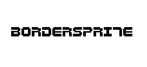 border sprite pixel font