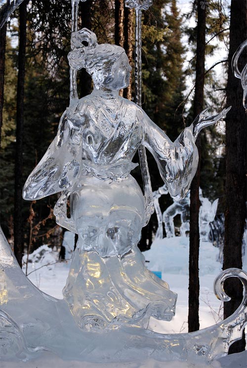 china lady ice sculpture