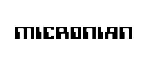 micronian pixel font