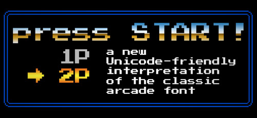 press start bitmap font