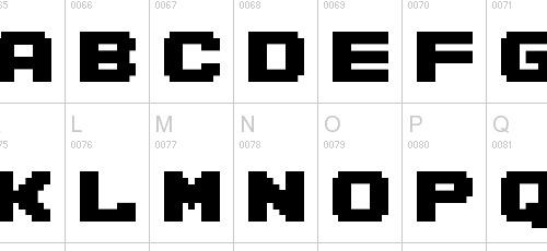 pretty cool pixel font