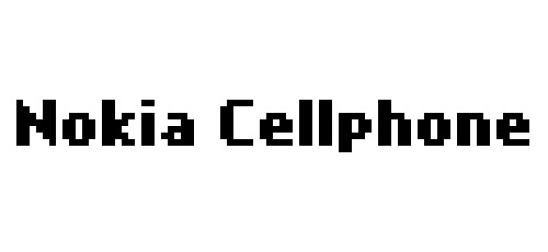 nokia cellphone pixel font
