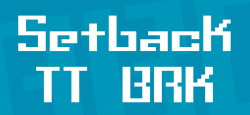 setback free bitmap fonts