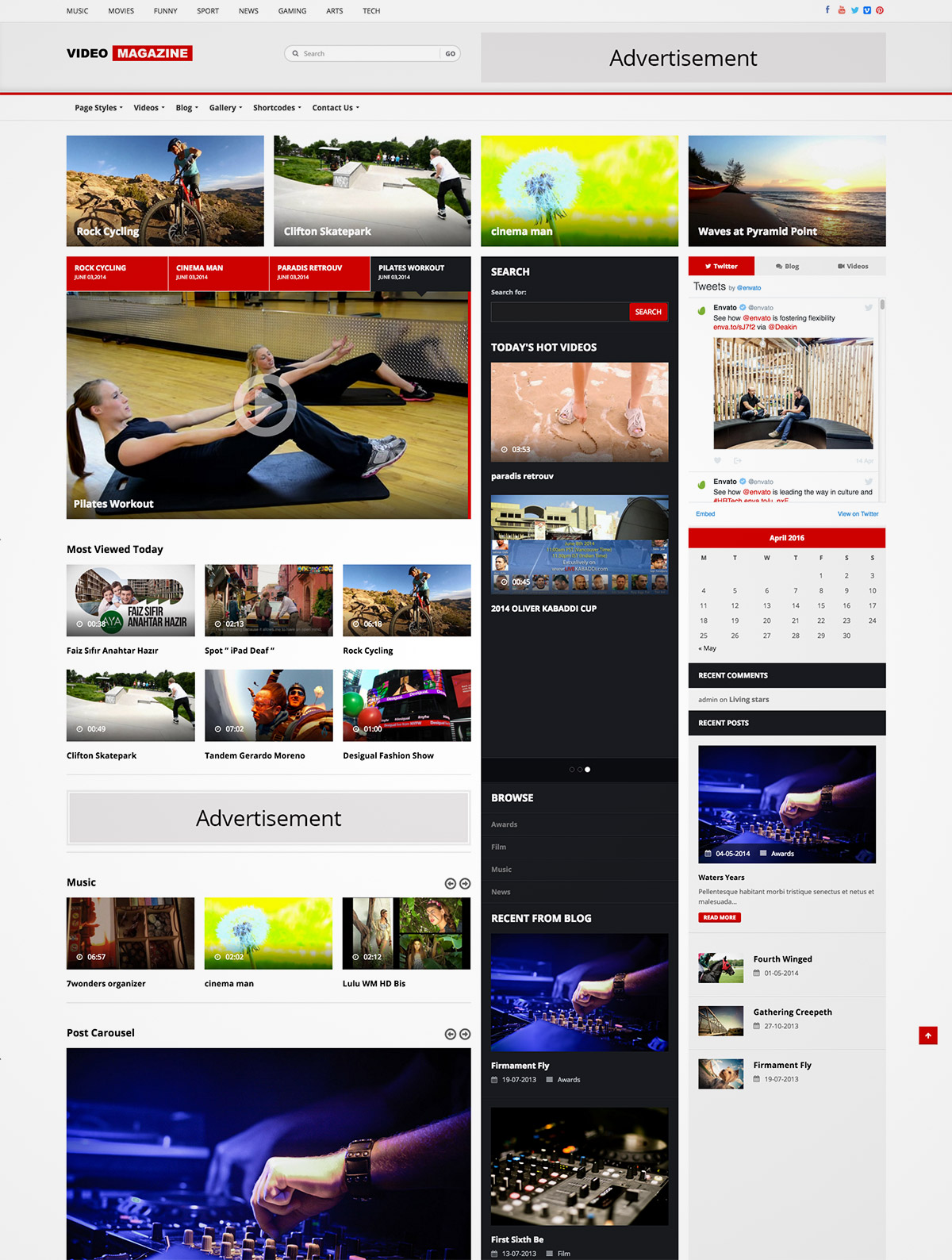 video magazine theme