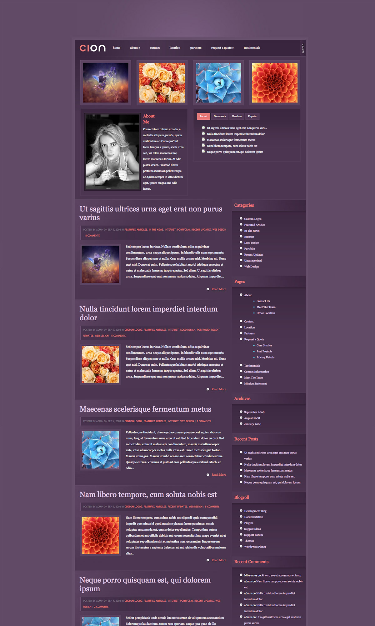 purple theme magazine