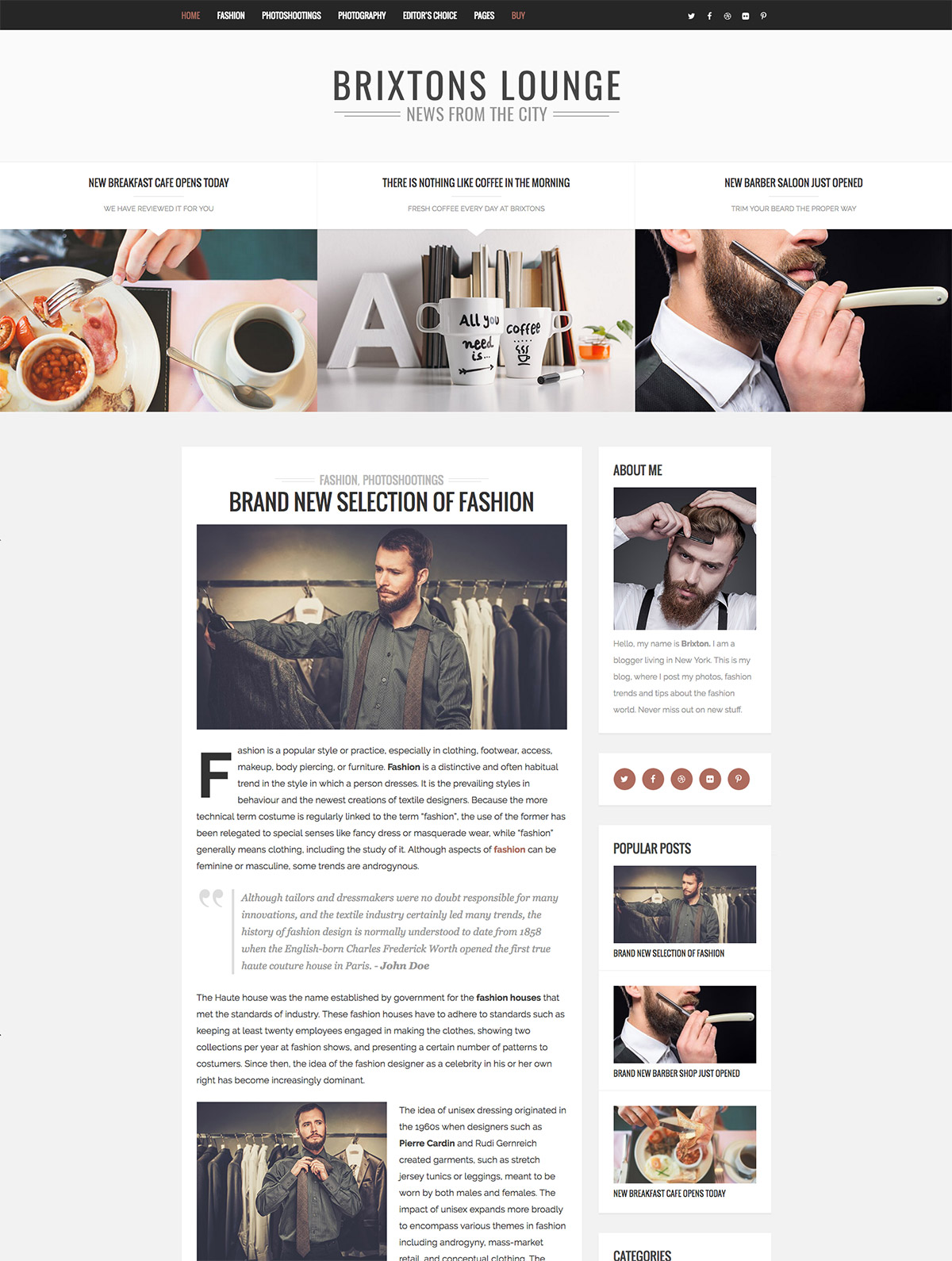 wordpress blog theme