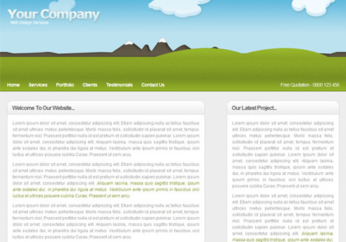 clean illustrative web design