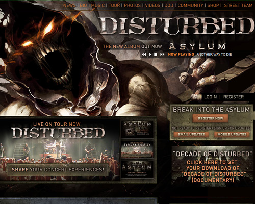 Disturbed band website