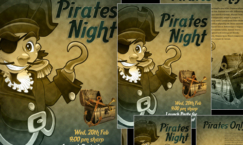 Create an Aged and Textured Pirate Poster