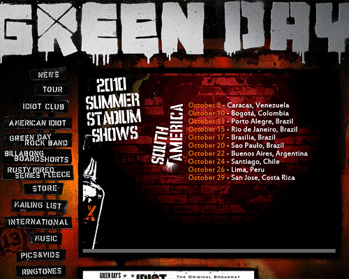 Green day band website