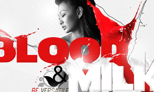 Create Blood and Milk Typography Poster in Photoshop