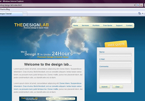 design lab psd conversion