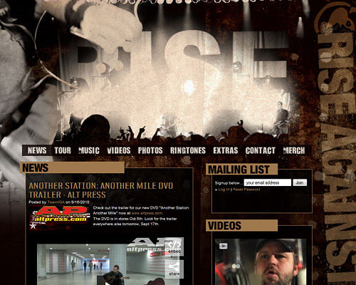 Rise against band website