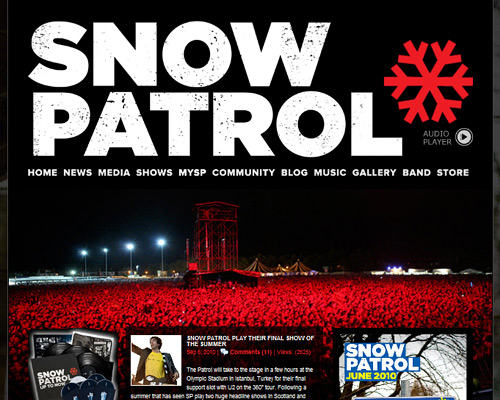 Snow patrol band website