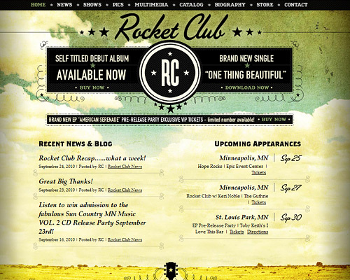 Rocket club band website