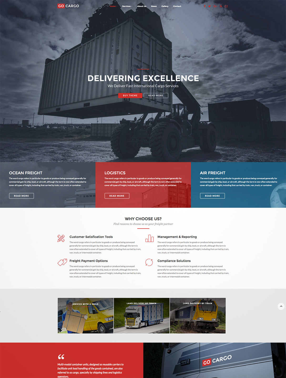 logistics wordpress themes