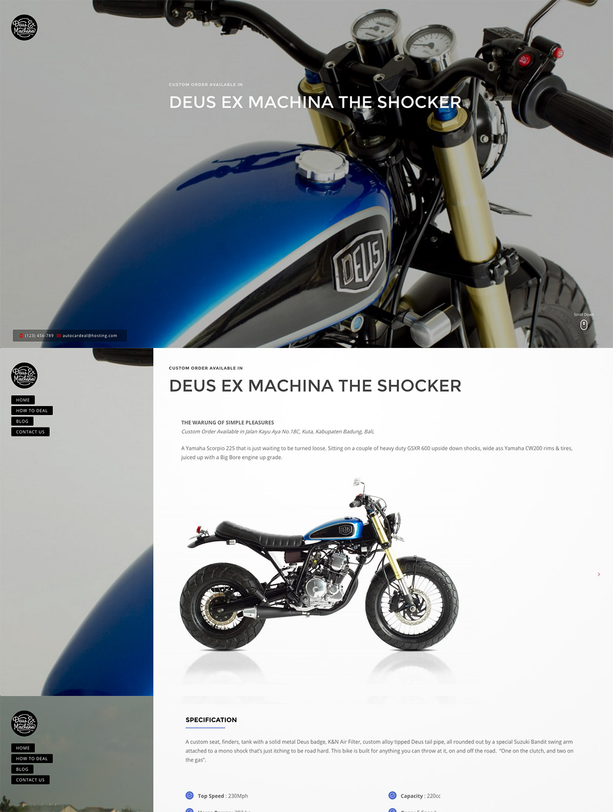 automotive landing page