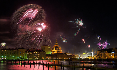 New Year's Fireworks in Helsinki
