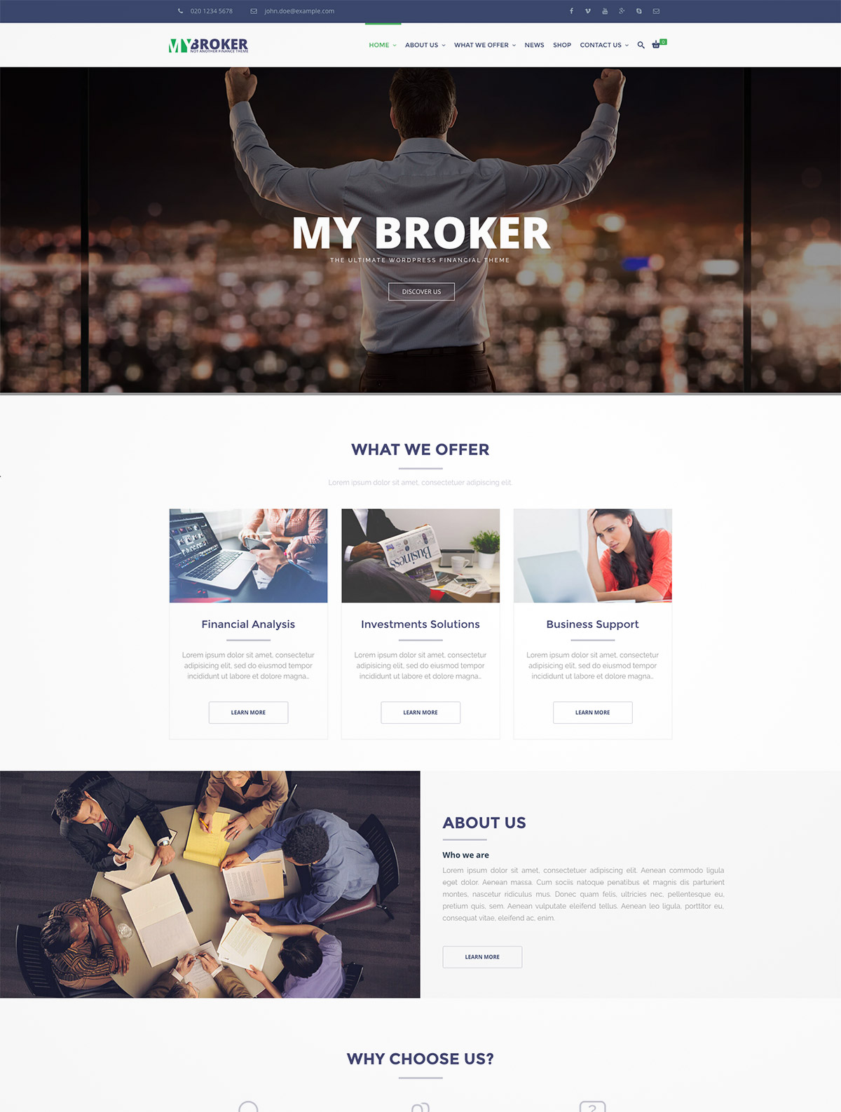 finance wordpress theme