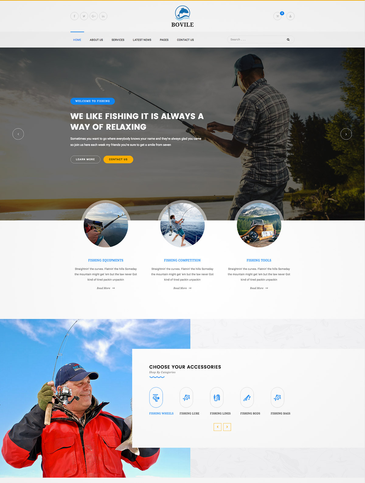 fishing wordpress themes