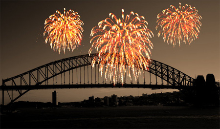 Fireworks Over sydney Bridge