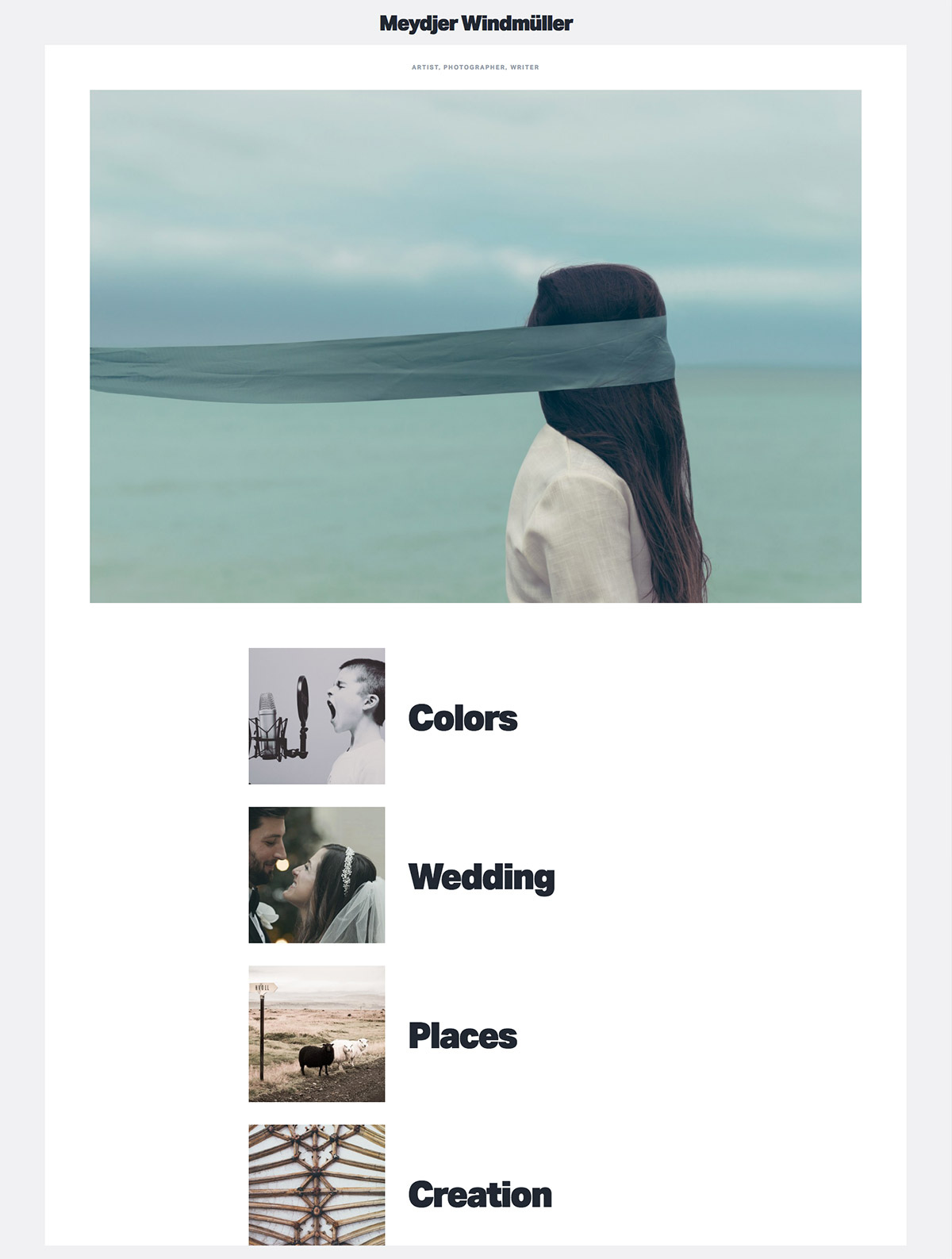 minimalist photography theme