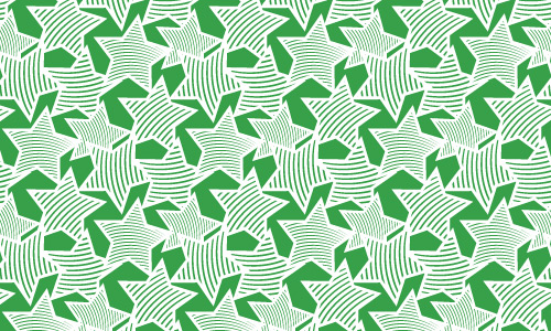 Funky stars green pattern
