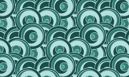 Funky circles green pattern