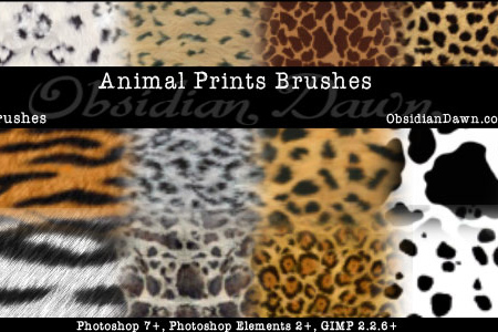 Animal Prints Photoshop & GIMP Brushes